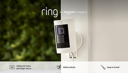 Ring Outdoor Camera Elite (Stick Up Cam) | HD outdoor Security Camera 1080p Video, Two-Way Talk, Wifi, Works with Alexa | alternative to CCTV system | 30-day free trial of Ring Protect