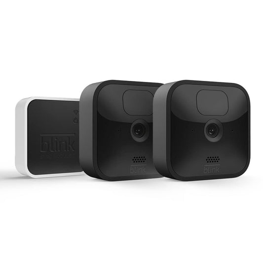 Certified Refurbished Blink Outdoor with two-year battery life | Wireless HD smart security camera, motion detection, Alexa enabled | 2-Camera System