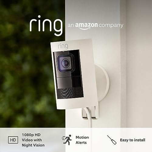 Ring Outdoor Camera Elite (Stick Up Cam) | HD outdoor Security Camera 1080p Video, Two-Way Talk, Wifi, Works with Alexa | alternative to CCTV system | 30-day free trial of Ring Protect