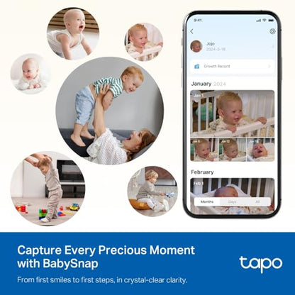 Tapo C840 2K 4MP Dual-Lens Baby Monitor,360° Baby Tracking Security Camera, HD Night Vision,AI Detection Indoor Cameras House Security,Sleep Analysis,Alexa,Google Home,Flexible Storage,No Monthly Fee