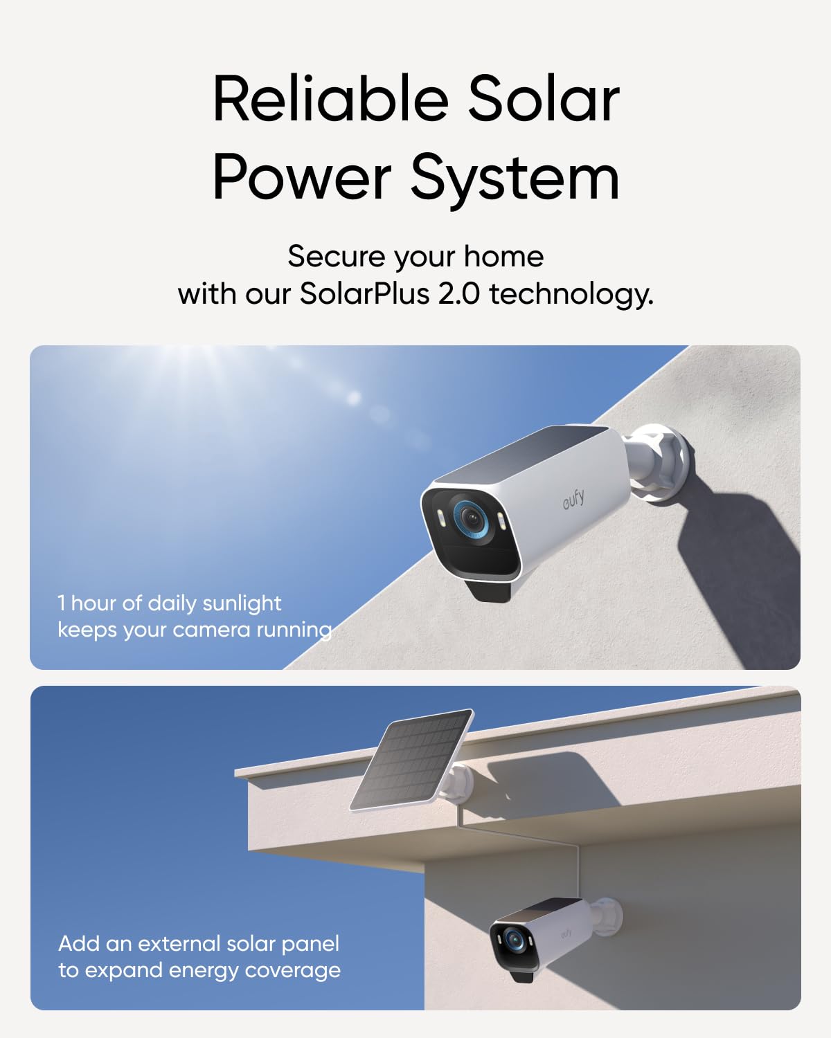 eufy Security eufyCam S3 Pro 2-Cam Kit Solar Security Camera Outdoor Wireless with Solar Panel, Colour Night Vision, 4K, Forever Power 2.0, Face Recognition AI, Expandable Local Storage No Monthly Fee