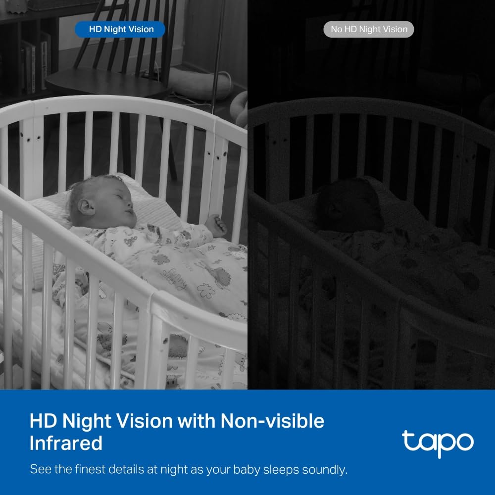Tapo C840 2K 4MP Dual-Lens Baby Monitor,360° Baby Tracking Security Camera, HD Night Vision,AI Detection Indoor Cameras House Security,Sleep Analysis,Alexa,Google Home,Flexible Storage,No Monthly Fee