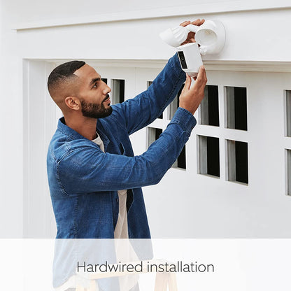 Ring Floodlight Cam Wired Plus | Outdoor Security Camera 1080p HD Video, LED Floodlights, Siren, Wifi, Hardwired | alternative to CCTV system | 30-day free trial of Ring Home | White