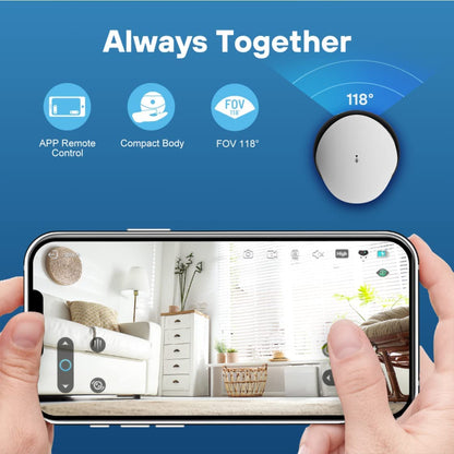 Enabot EBO SE FamilyBot,Pet Camera Home Security Camera,Movable Indoor WiFi Cam,2 Way Talk,Night Vision,1080P Video, Self Charging Rechargeable Wireless Camera for Pet/Elderly