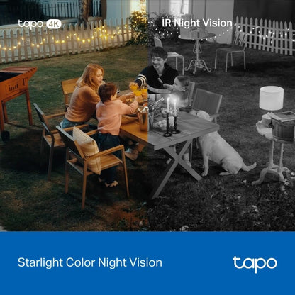 Tapo C560WS 4K 8MP Security Camera Outdoor, Outdoor Camera,Local Facial Recognise,Starlight Colour Night,CCTV Camera,IP66,360°AI Detection,WiFi 6,Flexible Storage,Google Home/Alexa,No Monthly fee