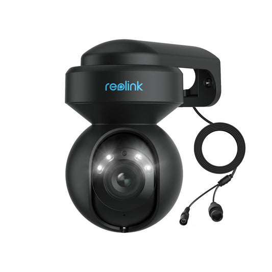 Reolink 5MP PTZ Camera E1 Outdoor, 2.4/5GHz WiFi CCTV Security Camera with 3X Optical Zoom, Human/Vehicle Tracking, Color Night Vision, 2-Way Audio, Support 512GB SD Card for 24/7 Protection, Black