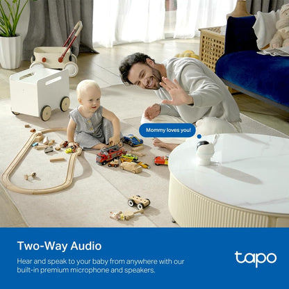 Tapo C840 2K 4MP Dual-Lens Baby Monitor,360° Baby Tracking Security Camera, HD Night Vision,AI Detection Indoor Cameras House Security,Sleep Analysis,Alexa,Google Home,Flexible Storage,No Monthly Fee