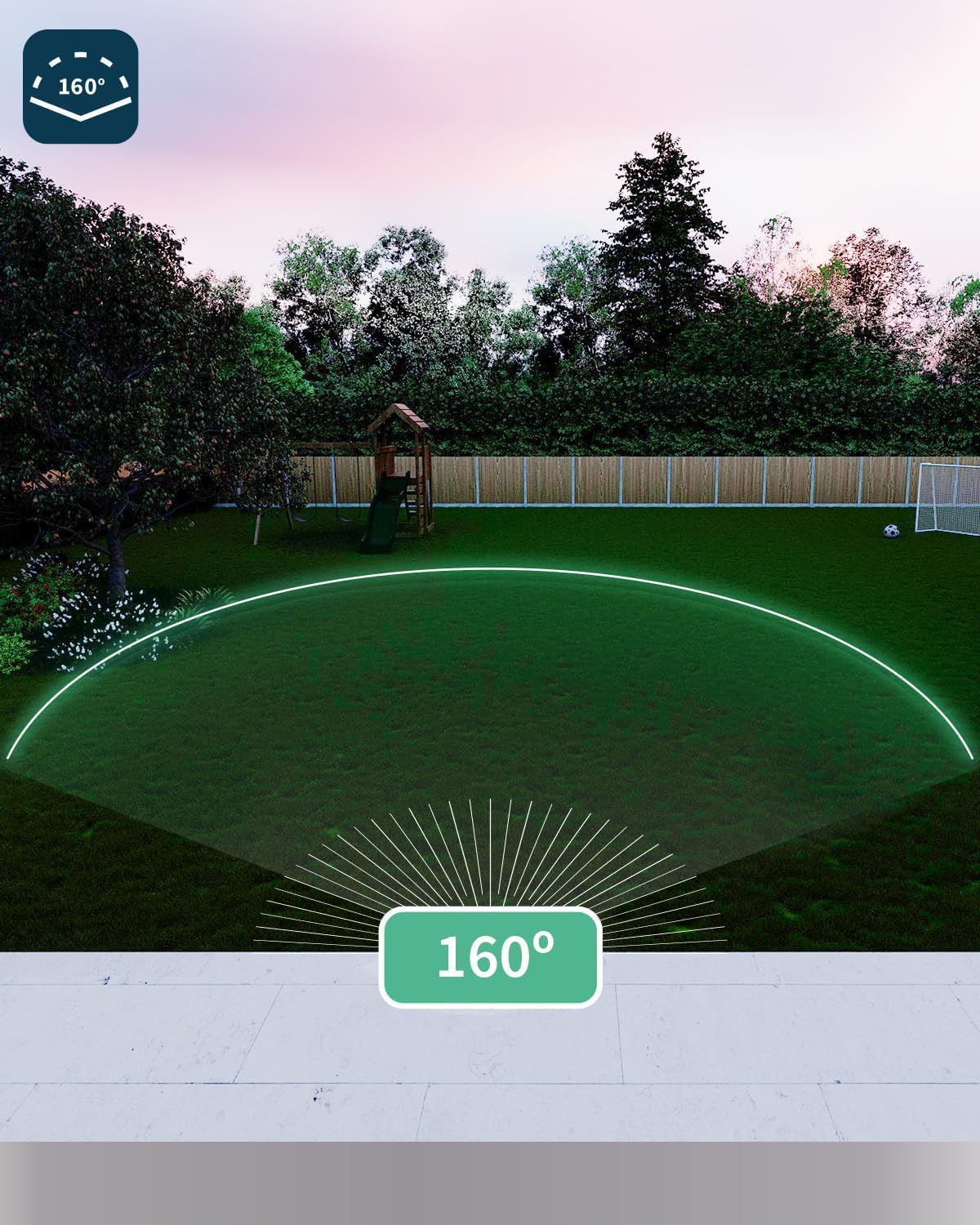 Arlo Floodlight Security Camera Outdoor, Quality 2K HDR, 160° Wide Angle, Weatherproof, Colour Night Vision, Ringing Alarm Siren, Up to 3000 Lumen, 2-Way Talk, Arlo Secure Trial Included, Black