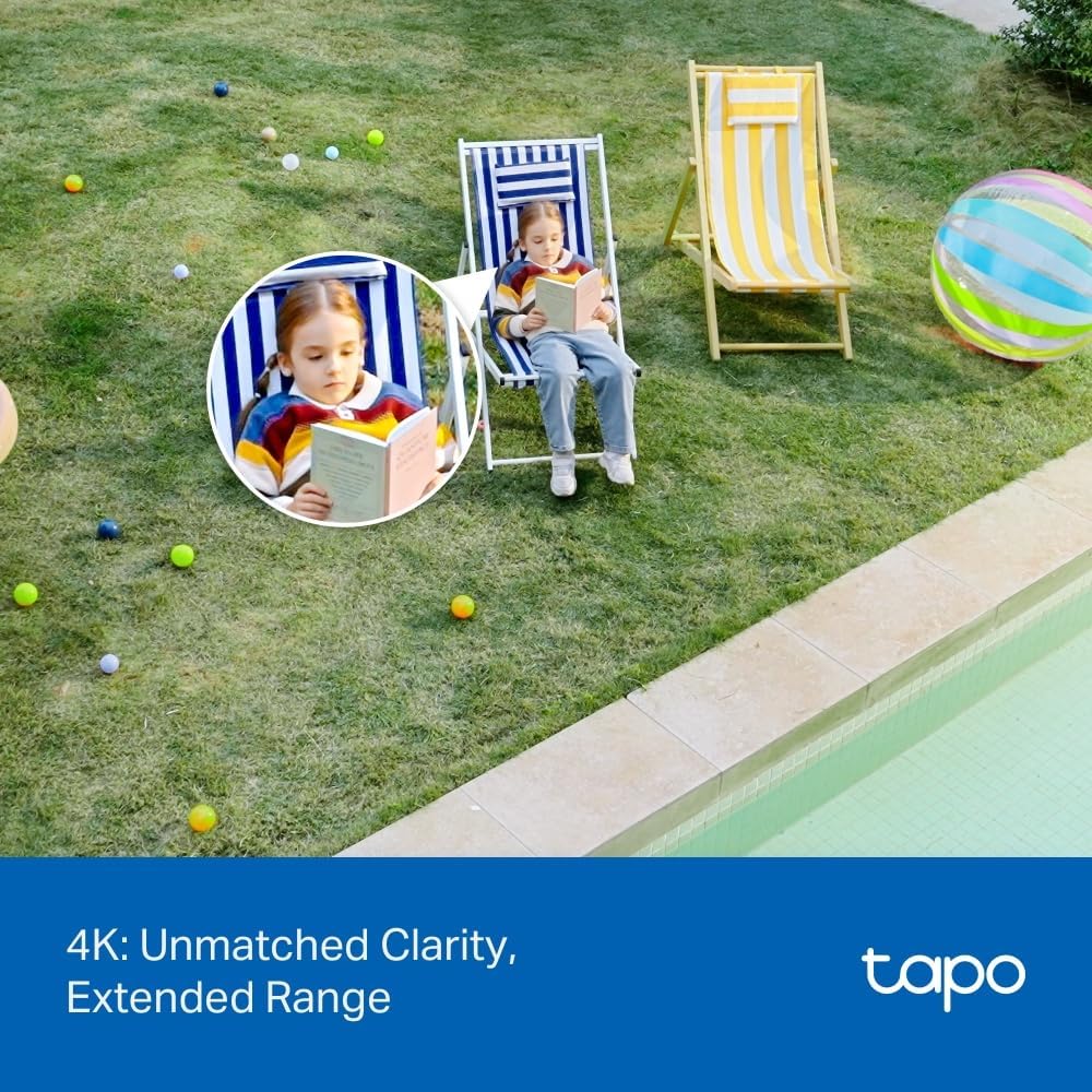 Tapo C560WS 4K 8MP Security Camera Outdoor, Outdoor Camera,Local Facial Recognise,Starlight Colour Night,CCTV Camera,IP66,360°AI Detection,WiFi 6,Flexible Storage,Google Home/Alexa,No Monthly fee