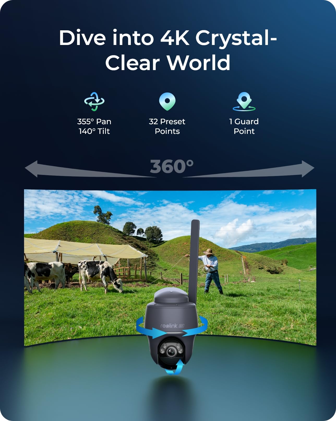 Reolink 4K/8MP 4G Camera, Solar-powered Security Camera Outdoor with Colour Night Vision, No WiFi Security Camera, Pet/Person/Vehicle Detection, Outdoor Camera Wireless, Go PT Ultra-G + Solar Panel