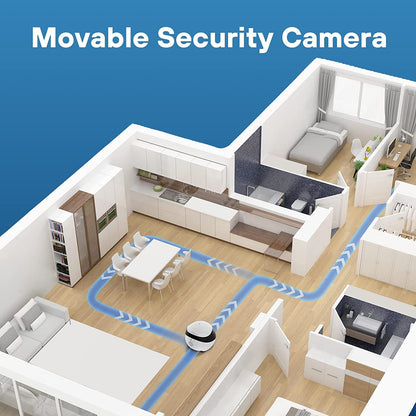 Enabot EBO SE FamilyBot,Pet Camera Home Security Camera,Movable Indoor WiFi Cam,2 Way Talk,Night Vision,1080P Video, Self Charging Rechargeable Wireless Camera for Pet/Elderly
