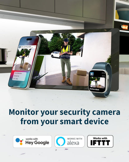 Arlo Essential 2 HD Video Security Camera Outdoor Wireless & 2 Solar Panels, Battery Operated, Colour Night Vision, Light, Siren, 2 Way Audio & WiFi, Arlo Secure Free Trial, 2 Cameras, White