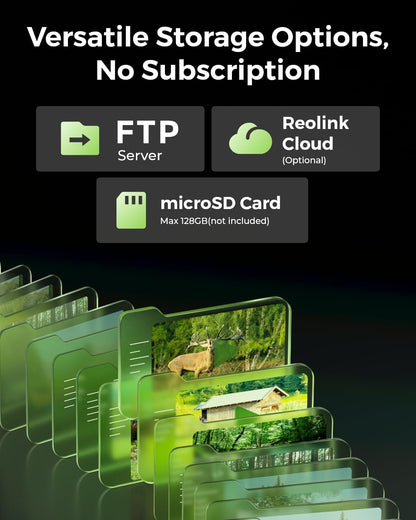 Reolink 4K 4G LTE Cellular Security Camera Outdoor Wireless with SIM Card, Battery Powered, No WiFi Camera, 6X Zoom, Auto Tracking, No-Glow IR, IP65 for Wildlife, TrackMix LTE-C+ Solar Panel