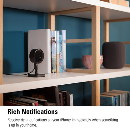 Eve Cam (Apple Home) - Smart Indoor Camera, 1080p resolution, Wi-Fi, 100 Percent privacy, HomeKit Secure Video, iPhone notifications, microphone and speaker, night vision, flexible installation